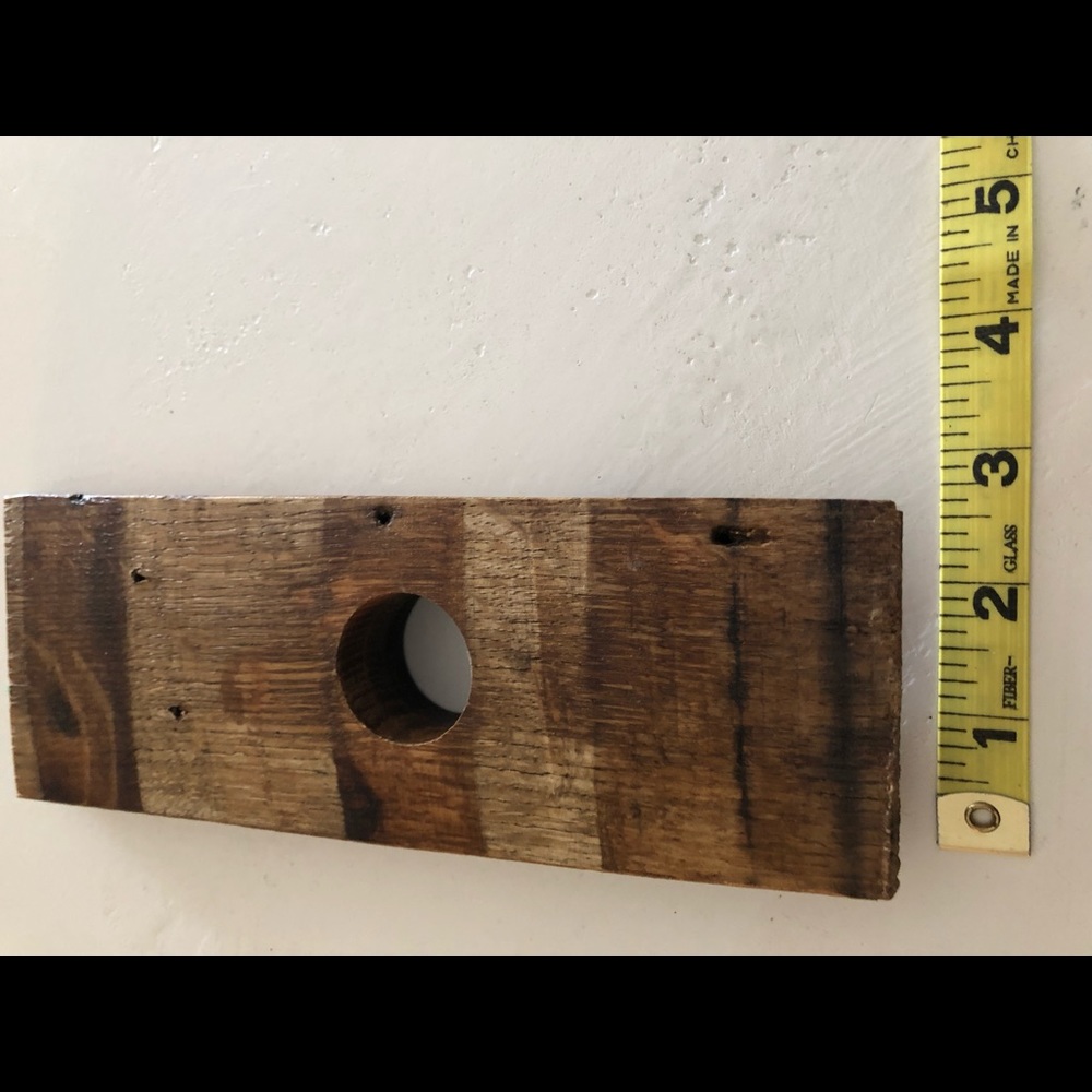 Unique single wine bottle holder from reclaimed wood - Picture 6 of 6